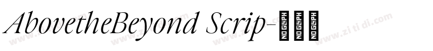 AbovetheBeyond Scrip字体转换